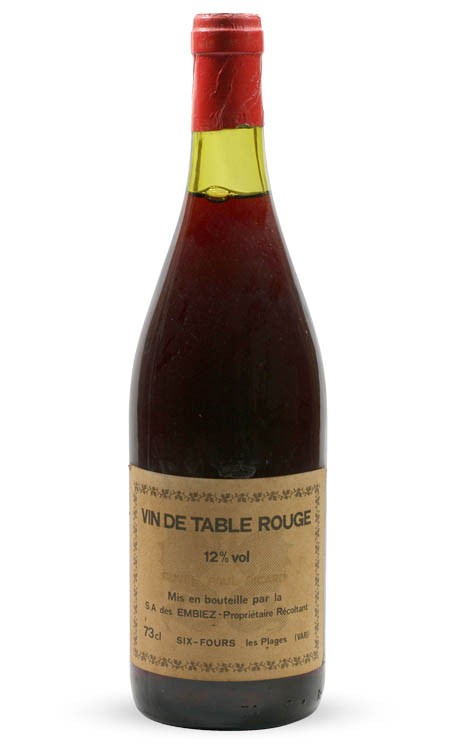 Vin de Table Rouge CuvÃ©e Paul Ricard